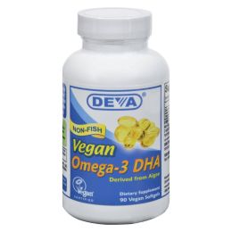 Deva Vegan Vitamins - Omega-3 DHA - 90 Vegan Softgels (SKU: 233924)